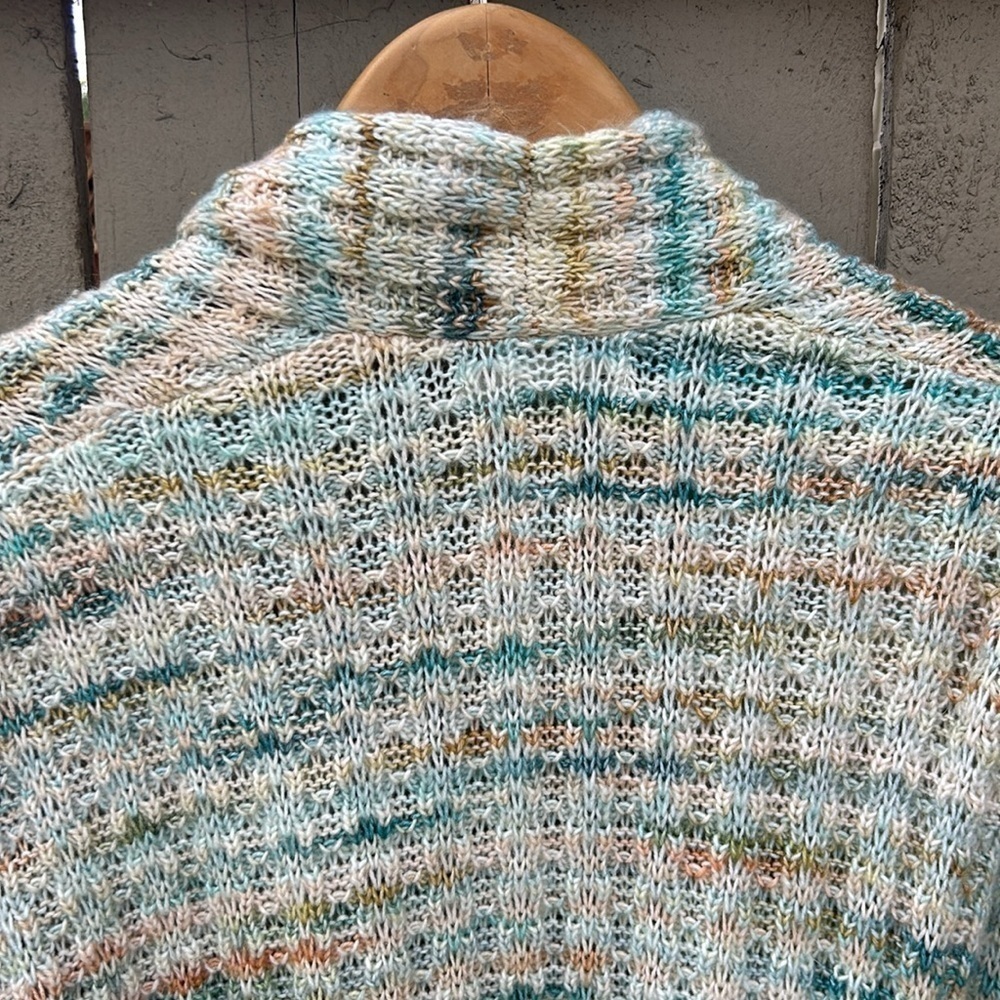 Anthropologie Space-Dyed Longline Cardigan Sweater Size M Bohemian Cottagecore - Picture 12 of 12